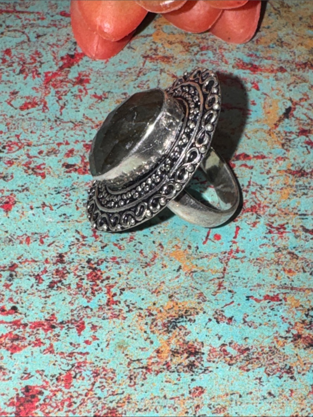 Silver Labradorite Ring - Picture 6 of 10
